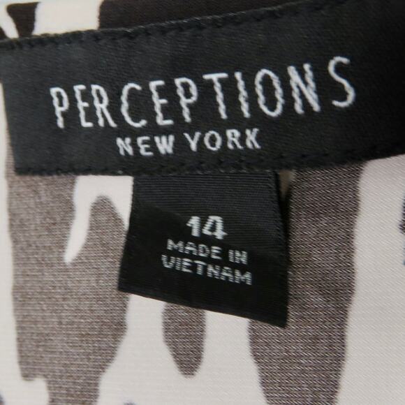 Perceptions 90s Vintage Cow Print Sleeveless Top Large Retro Casual - Picture 3 of 6